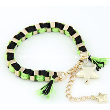 Metal Chain with Braided Thread Bracelet (XBL13009)